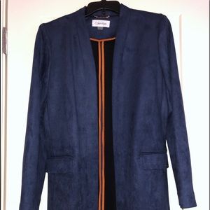 NWT Blue velvet Calvin Klein topper jacket.